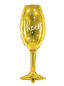 Preview: XXL Folienballon Figur - Cheers Flasche Gold - 80cm x 28cm