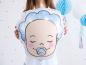Preview: Folienballon Figur - Kopf Babyboy - ø 45cm