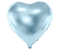 Preview: Folienballon - Herz Hellblau - ø 45cm