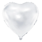 Preview: Folienballon - Herz  Weiß - ø 45cm