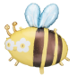Preview: XL Folienballon Figur - Biene - 56cm x 55cm