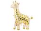 Mobile Preview: XXL Folienballon Figur - Giraffe gold - 102cm x 80cm