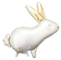 Preview: XL Folienballon Figur - Hase, goldene Ohren - 70cm x 71,5cm