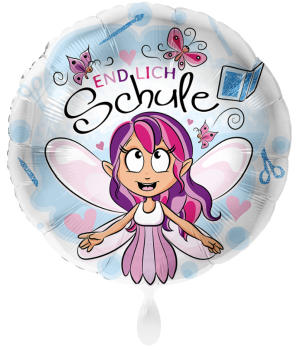 Folienballon - Endlich Schule! Fee - ø 43cm