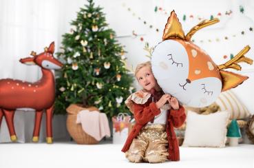 XL Folienballon Figur - Rentier - 73cm x 64cm