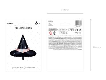 XL Folienballon Figur - Hexenhut - 66cm x 57cm