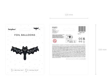 Folienballon Figur - Fledermaus - 40cm x 13cm