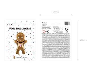 XXL Folienballon Figur - Plätzchen - 97cm x 67cm