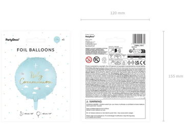 Preview: Folienballon - Holy Communion - ø 35cm