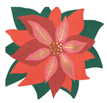 Servietten - Weihnachtsstern - 14cm x 15cm