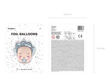Folienballon Figur - Kopf Babyboy - ø 45cm