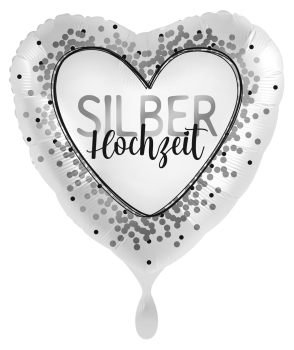 Folienballon - 25 Jahre, Silberhochzeit - ø 43cm