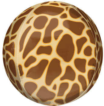 XL Folienballon Orbz - Kugel, Giraffe - ø 40cm