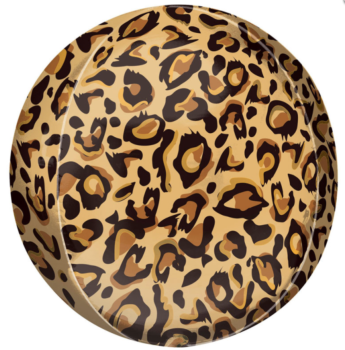 XL Folienballon Orbz - Kugel, Leopard - ø 40cm