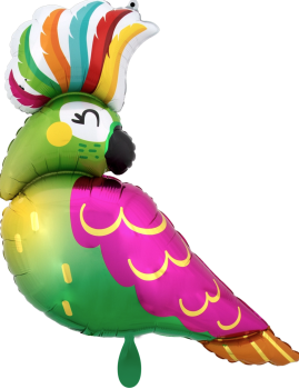 XL Folienballon Figur - Papagei - 76cm