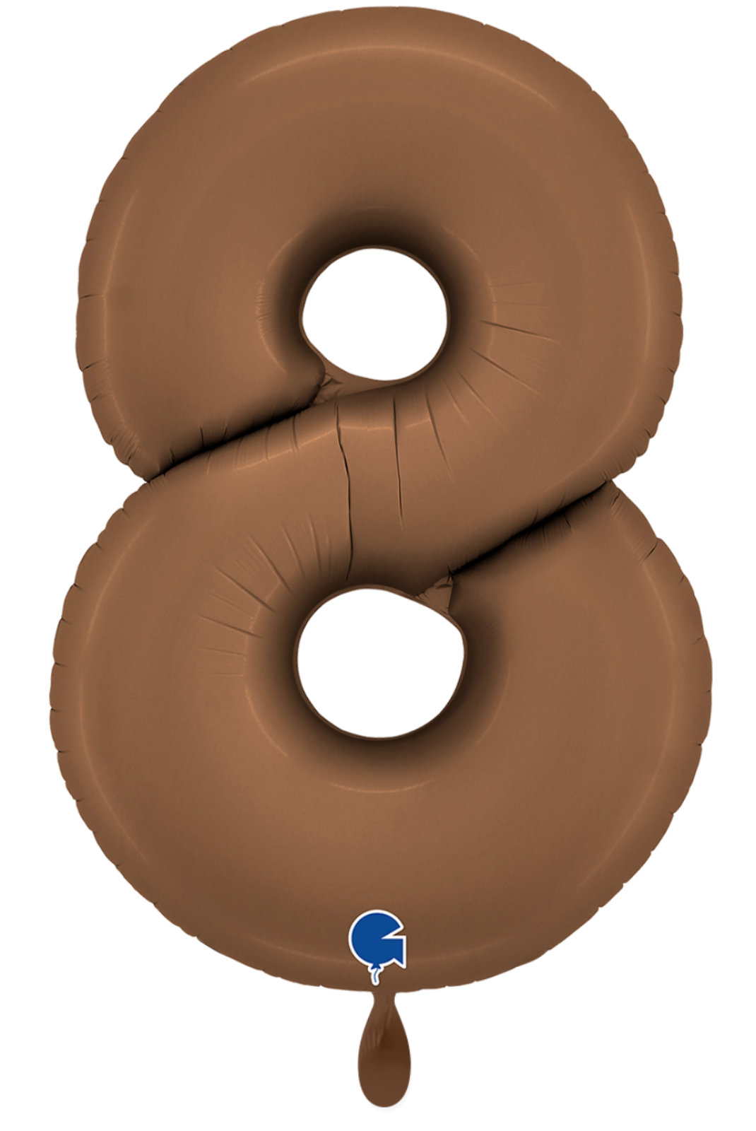 Schokoladenbraune Zahl - 8 - Ø 101cm