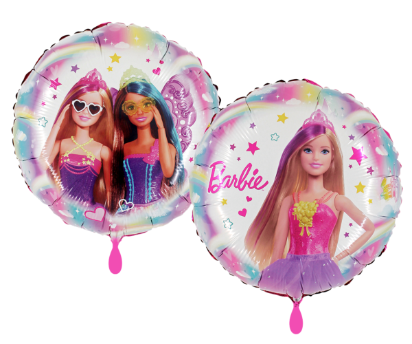 Folienballon - Barbie, rund - ø 43cm