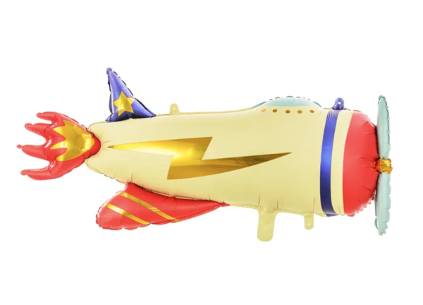 XXL Folienballon Figur - Flugzeug - 91cm x 39 cm