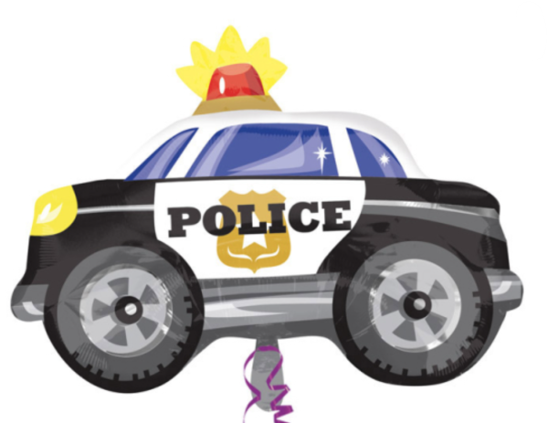 XL Folienballon - Polizeiauto - 69cm x 45cm