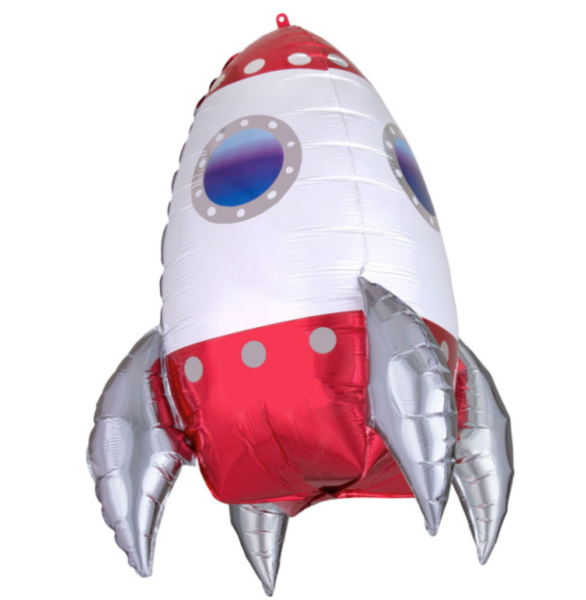 XL Folienballon Figur - Rakete - 55cm x 73cm