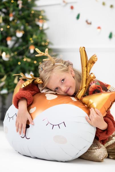 XL Folienballon Figur - Rentier - 73cm x 64cm