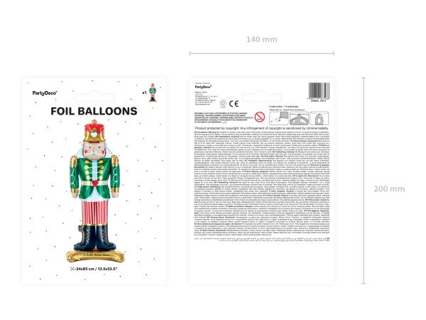 XXL Folienballon Airloonz - Nussknacker - 85cm x 34cm