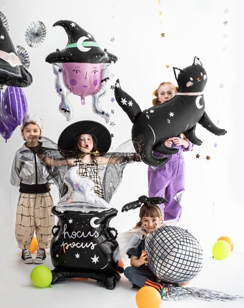 XXL Folieballon Figur - Schwarze Katze - 96cm x 95cm