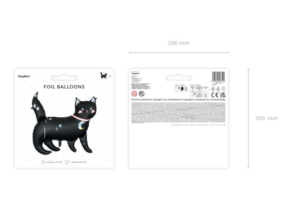 XXL Folieballon Figur - Schwarze Katze - 96cm x 95cm