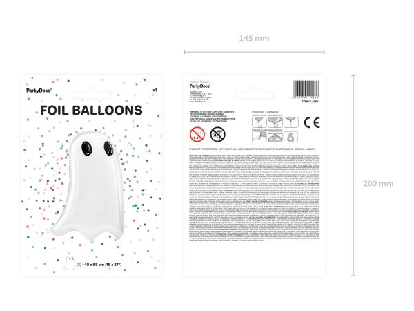 XL Folienballon Figur - Gespenst - 68cm x 48cm