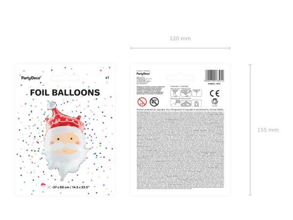 XL Folienballon Figur - Nikolaus - 50cm x 70cm