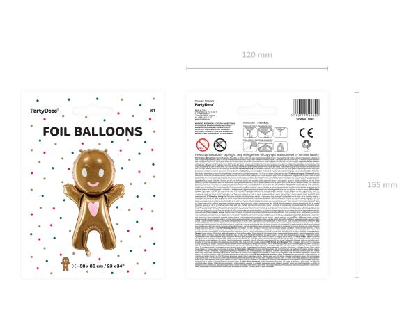 XXL Folienballon Figur - Plätzchen - 97cm x 67cm