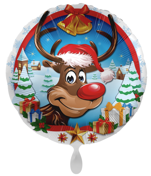 Folienballon - Rudolf, Weihnachten - ø 43cm