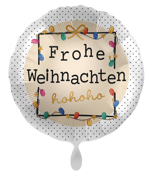Folienballon - Ho Ho Ho, Frohe Weihnachten - ø 43cm