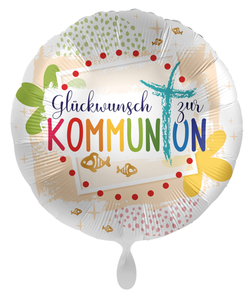 Folienballon - Glückwunsch zur Kommunion - ø 43cm