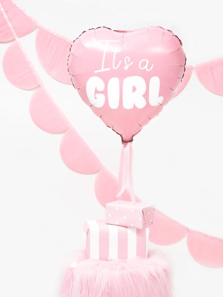 Folienballon Herz - It's a girl - ø 35cm