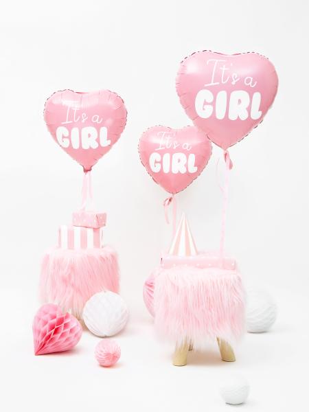 Folienballon Herz - It's a girl - ø 35cm