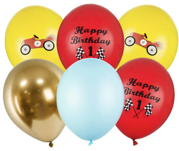 Latexballons - SET: Rennauto - je ø 30cm