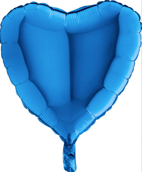 Folienballon - Herz Blau - ø 45cm