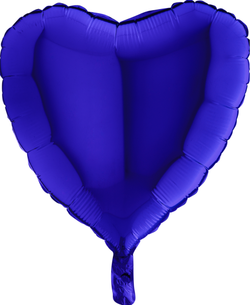 Folienballon - Herz dunkelblau - ø 45cm
