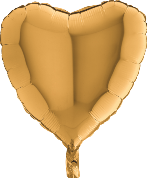 Folienballon - Herz Gold - ø 45cm