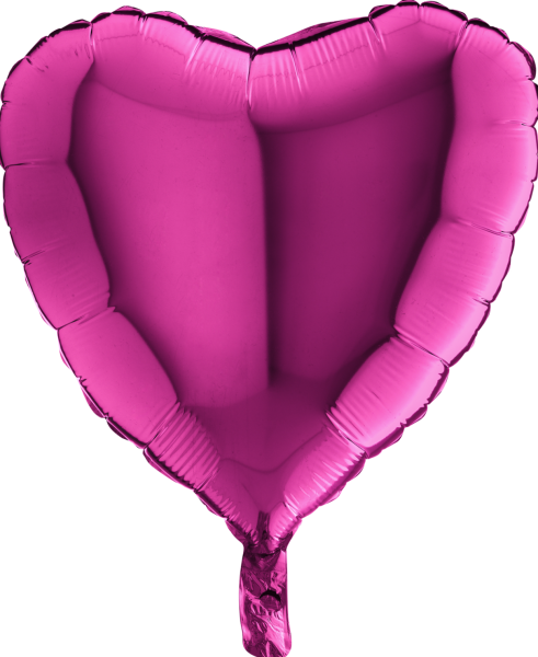 Folienballon - Herz Magenta - ø 45cm