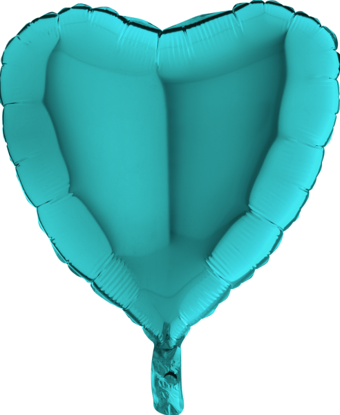 Folienballon - Herz türkis - ø 45cm