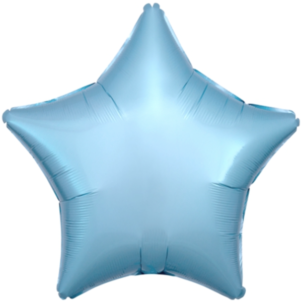 Folienballon - Stern Hellblau - ø 48cm